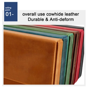 Handcrafted cowhide leather pen storage cases in multiple colors with durable stitching