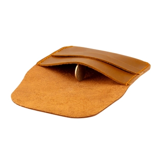 Porte-cartes vintage en cuir crazy horse avec fentes et compartiment monnaie