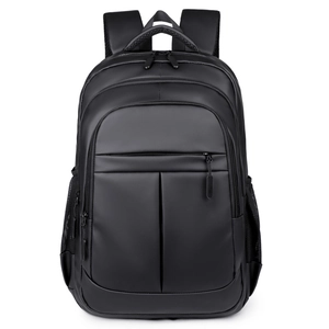 Zaino porta PC aziendale nero in tessuto impermeabile con porta di ricarica USB