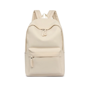 Minimalist Solid Color Backpack Nylon Lightweight Large Capacity Travel School Bag For College Students Laptop Compartment