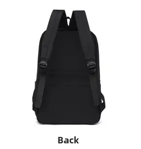 Detail view of reinforced padded shoulder straps and back structure on black backpack