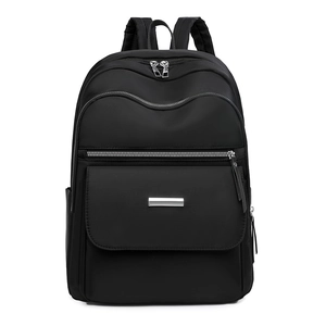 Sac à Dos Décontracté en Nylon pour Femmes Grande Capacité Sac d'École pour Ordinateur 15,6 Pouces Sac de Voyage Imperméable