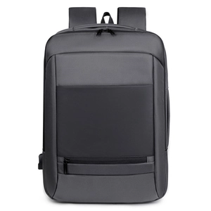 Herren Business Rucksack Oxford Tuch Wasserdicht Große Kapazität Laptopfach USB Ladeanschluss Atmungsaktive Gurte
