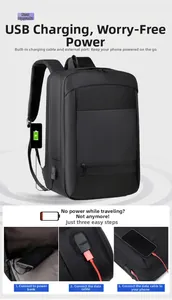 Details zum Laptop-Rucksack mit externem USB-Ladeanschluss und Powerbank-Anschluss