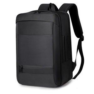 Großer schwarzer Business-Laptop-Rucksack aus wasserfestem Stoff für die Reise