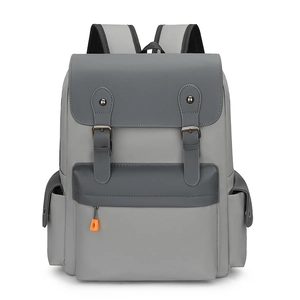 Men Vintage Backpack Durable Nylon Multi-Pocket Laptop Compartment Luggage Strap Retro Fashionable Shoulder Bag Travel