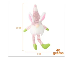 Detailed size specifications for Easter gnome plush with bunny ears, 30CM height