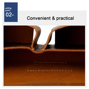 Detail der Mehrfachfächer und der robusten Nähte der Crazy-Horse-Leder-Gürteltasche