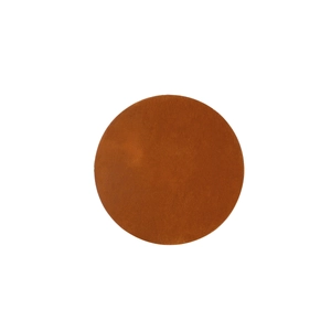 Close-up of heat-resistant brown crazy horse leather coaster with natural grain texture