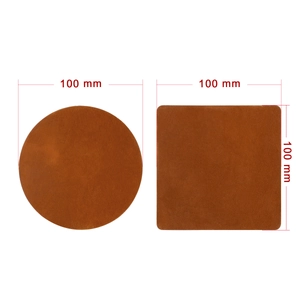 Nordic Minimalist Crazy Horse Leather Coaster Heat Insulated Round Square Table Mat For Tea Cup Bowl Anti-Scald Desktop Decor