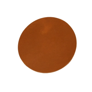 Round brown crazy horse leather heat resistant placemat for dining table