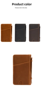 Détails du portefeuille en cuir vintage avec fentes pour cartes et coutures précises