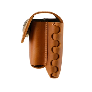 Gürteltasche aus Crazy Horse Leder für Handy und Feuerzeug mit Vintage Druckknopf