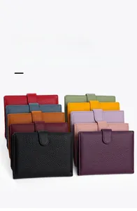 Detailed macro view of RFID leather passport wallets in multiple vibrant colors and textures