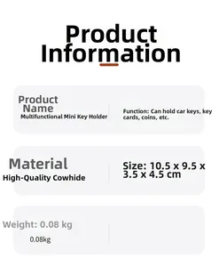 Detailed dimension guide and specifications for the crazy horse leather coin purse