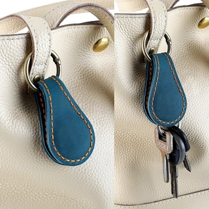 Marque-page Magnétique en Cuir Véritable Crazy Horse Vintage Porte-clés Bijou de Sac Avec Anneau en Métal Couture Manuelle Accessoire