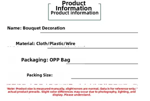 Especificación del material del ramo de flores artificiales rojas en tela y plástico