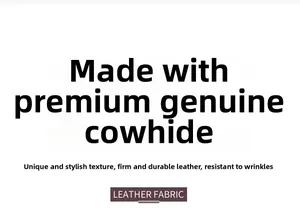 Detailed chart of vegetable tanned cowhide leather texture and durable material features