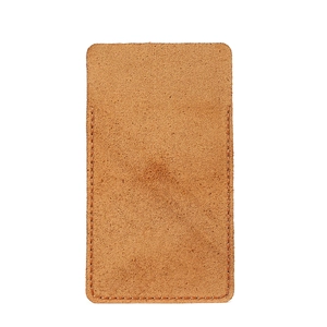 Brown suede leather pen protector sleeve for medical lab coats and shirt pockets