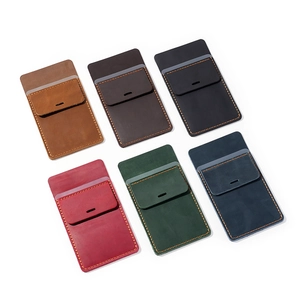 Genuine leather pen holder pocket protector for medical coats in six assorted colors