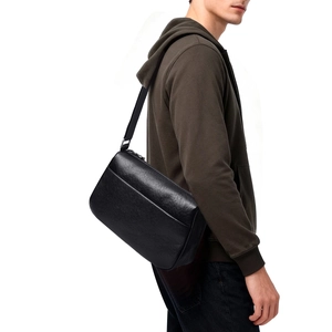 Genuine Leather Men Crossbody Bag Vegetable Tanned Leather Textured Shoulder Bag Business Casual Messenger Bag For Men
