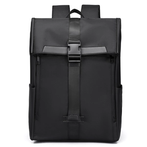 Sac à Dos d'Affaires de Grande Capacité pour Hommes en Cuir PU Sac d'Ordinateur 15,6 Pouces Minimaliste Urbain Résistant à l'Eau Voyage