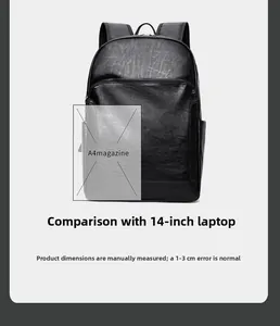 Comparaison de taille du sac à dos pour magazine A4 et ordinateur de 14 pouces