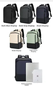 Detailed comparison of laptop backpack colors showing large capacity for 15.6 inch laptop