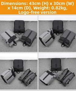Detailed size specifications for waterproof travel backpack with dimensions and 0.82kg weight