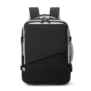 Minimalistischer schwarzer Business Laptop Rucksack mit wasserdichtem Stoff und Doppelgriff
