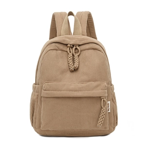 Dames Casual Corduroy Kleine Rugzak Vintage Student Schooltas Met Gevlochten Ritstrekker Dagelijkse Mode Reizen Mini Rugzak