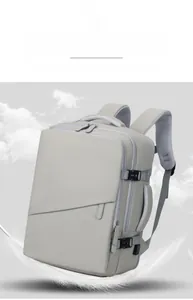 Details des leichten hellgrauen Oxford-Gewebes für den Business-Laptop-Rucksack