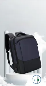 Detailed view of lightweight business backpack weighing only 0.76kg with external USB port