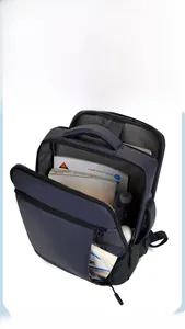Detailed view of large capacity backpack interior showing multi-compartment storage space