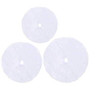 Lot de 3 jupes de sapin de Noël en peluche blanche douce avec design rond en fourrure