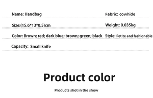 Detailed specifications chart of the crazy horse cowhide folding knife sheath