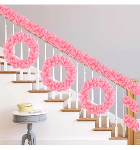 Rosa Kirschblüten Girlande Set für Treppen und Haustür Feiertag Dekoration Set