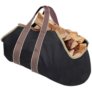 Firewood Log Carrier Bag Heavy Duty Canvas Waterproof Fireplace Wood Tote Reinforced Handles Large Capacity Portable Outdoor Camping