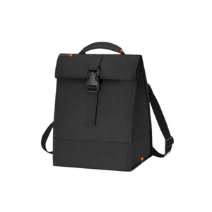 Sac à déjeuner isotherme noir en tissu Oxford avec doublure aluminium et sangles réglables