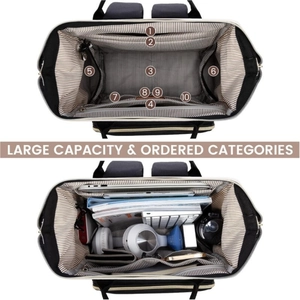 Women's 15.6 inch laptop backpack with large capacity and organized compartments
