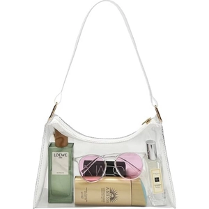Clear PVC Jelly Underarm Bag For Women Trendy Minimalist Waterproof Shoulder Bag Transparent Candy Color Baguette Bag