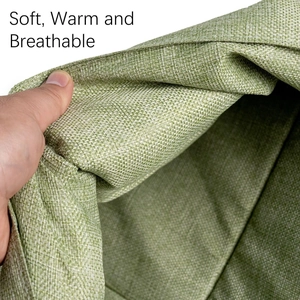 Zacht en warm groen blad-vormig kattenbed met duurzame geweven stofstructuur