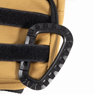 Tactical vest chest bag in khaki nylon with MOLLE system and lightweight D-ring buckle