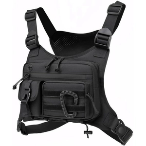 Tactical Chest Bag Durable Nylon Waterproof Multi Pocket Molle System Outdoor Hiking Running Unisex Sport Crossbody Bag