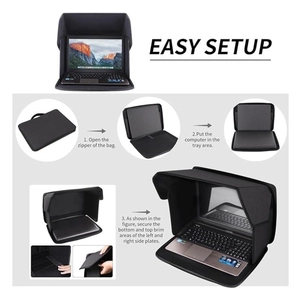 Foldable outdoor laptop sun shade and privacy cover with portable carrying bag