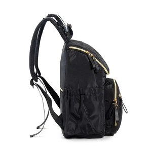 Sac à dos à langer imperméable avec design matelassé, attaches poussette et poches