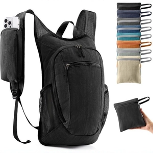 Lightweight Foldable Backpack Outdoor Hiking Travel Daypack Waterproof Polyester Small Sport Backpack For Men Women