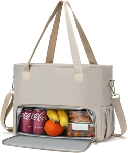 Doppellagige Kühltasche mit unterem Fach für Getränkedosen und Lunchboxen für Camping