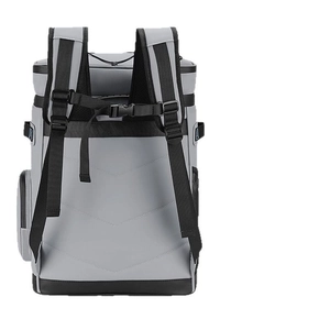 Mochila de senderismo ligera gris de gran capacidad con aislamiento PEVA y correas