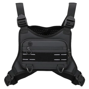 Tactical chest bag with multi-pocket design and adjustable straps for outdoor running